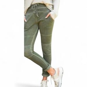 BEXLEY Gray Moto Drawstring Joggers - Small